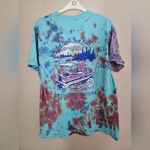 Southern Couture Tiedye Boat Tshirt Large